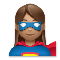 Woman Superhero- Medium Skin Tone emoji on LG